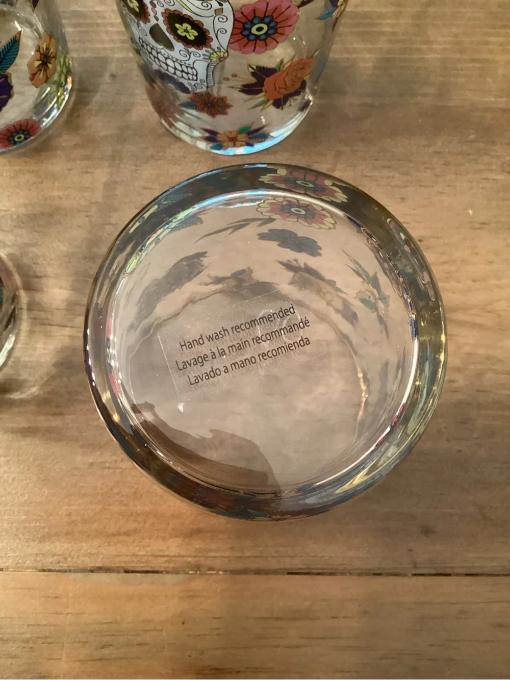 WILLIAMS SONOMA DIA DE LOS MUERTOS DAf OF THE DEAD GLASS TALL TUMBLERS SET OF 4